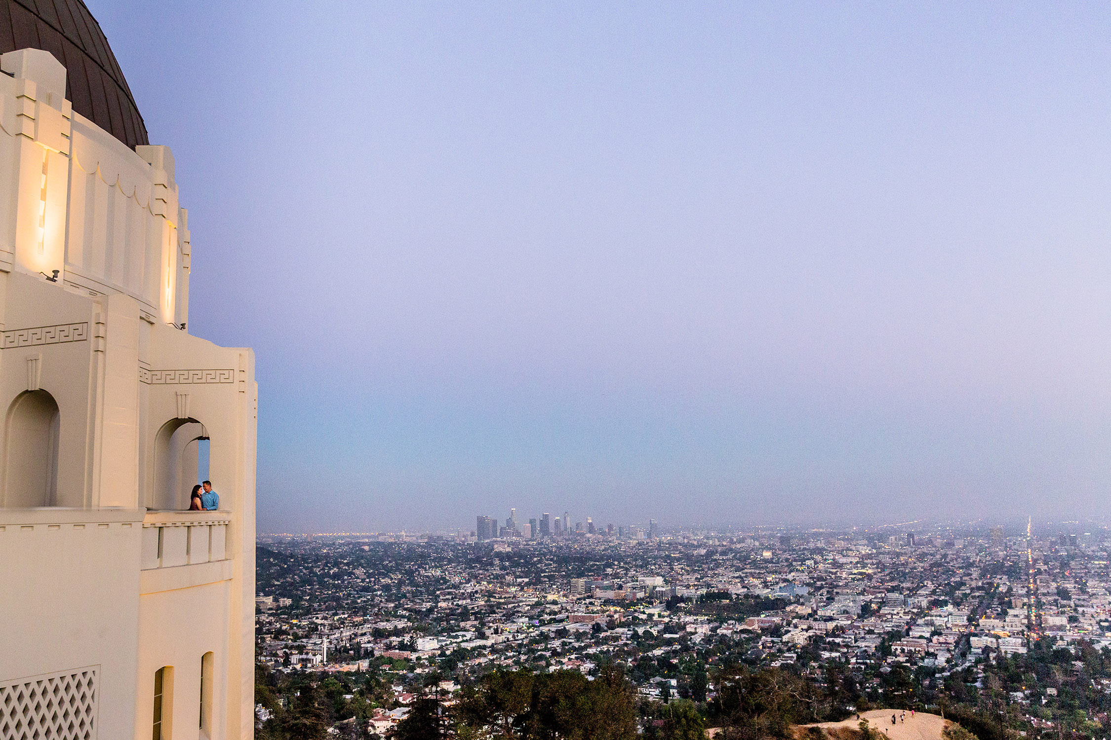 Downtown Los Angeles Engagement Session at Griffith Observatory