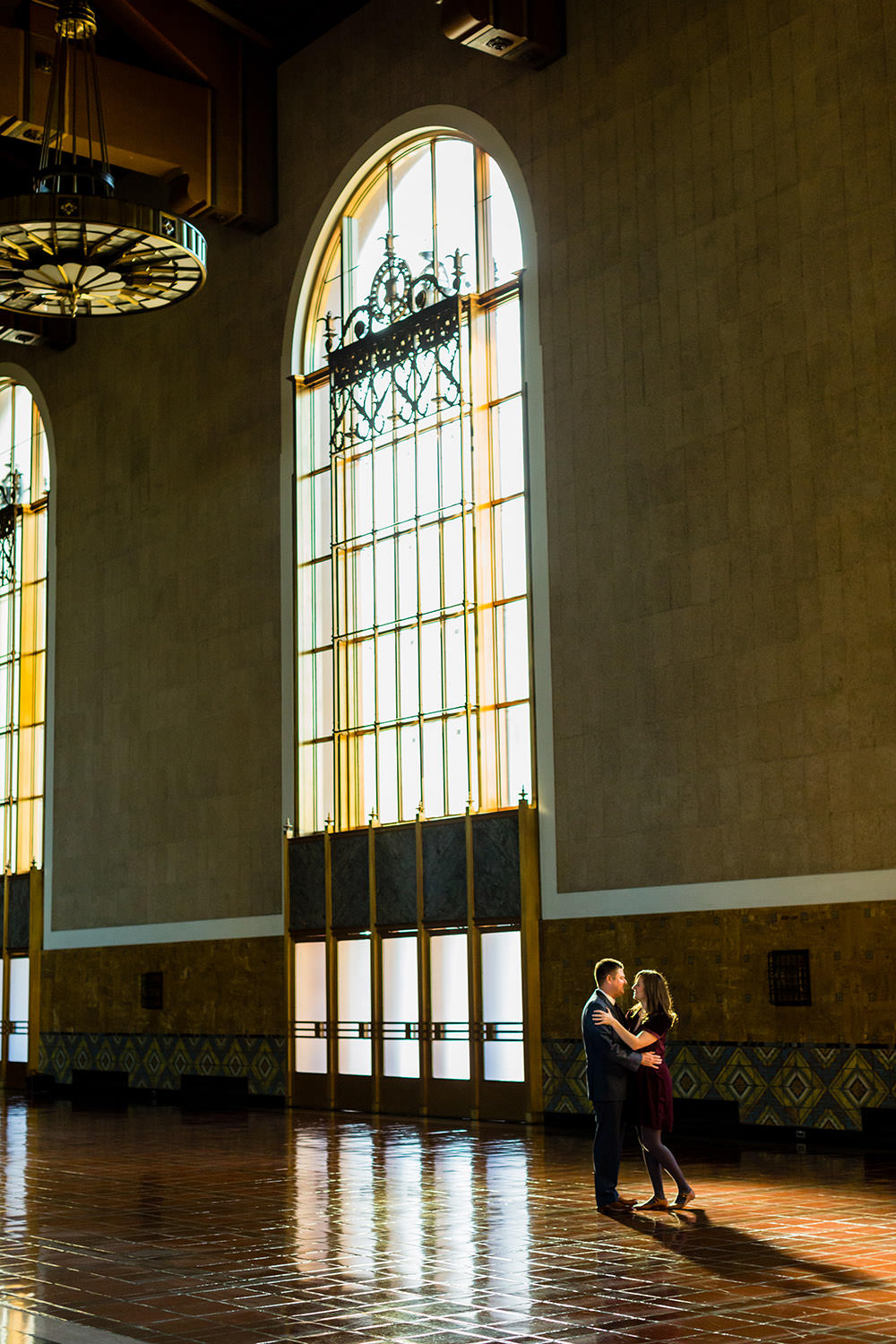 Engagement Session at the Union Station in Los Angeles, CA